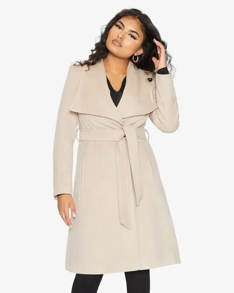 Waterfall Lapel Double Breasted Duster Coat