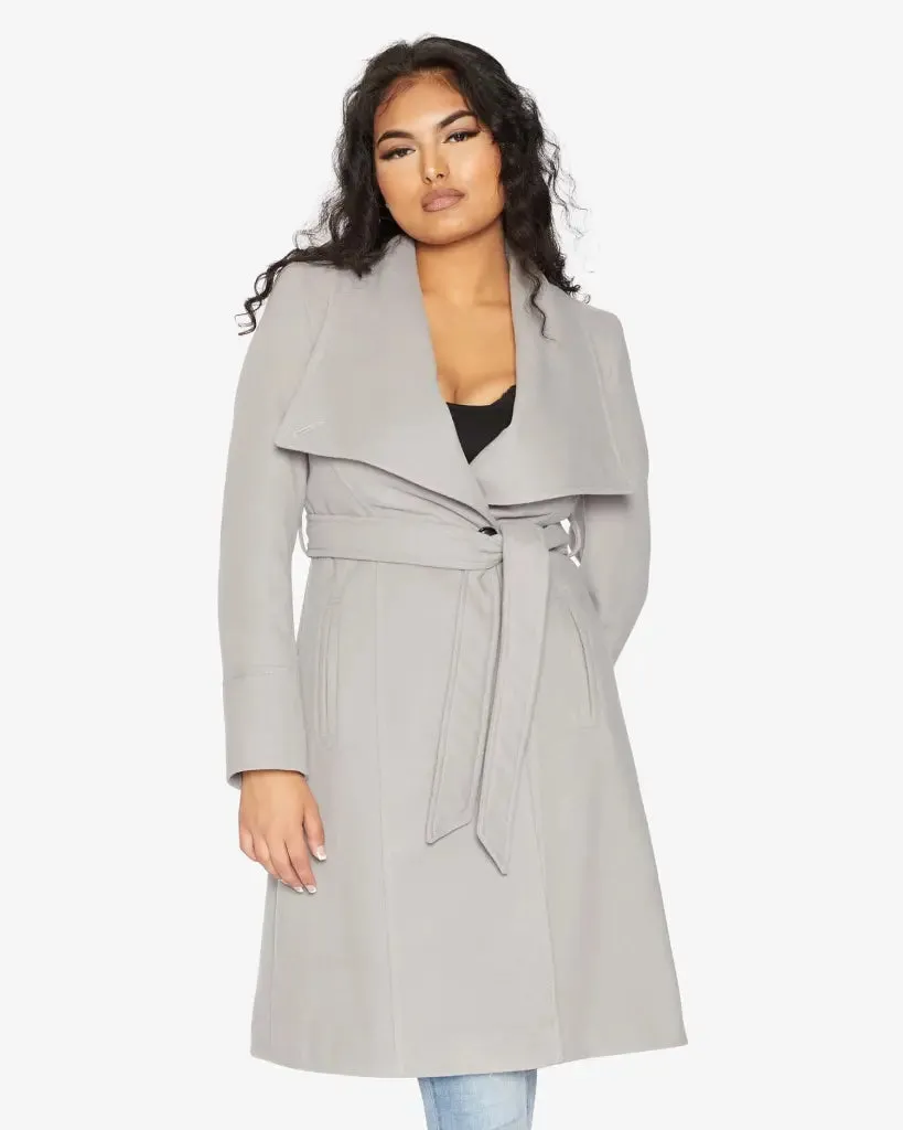 Waterfall Lapel Double Breasted Duster Coat