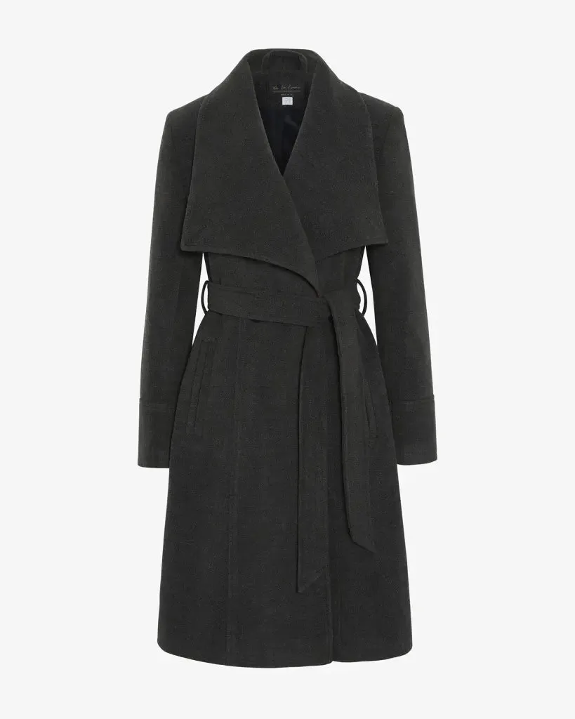 Waterfall Lapel Double Breasted Duster Coat