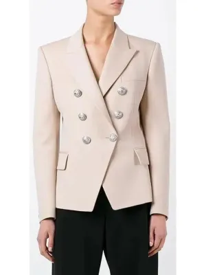 Women’s Double-Breasted Blazer, Pink