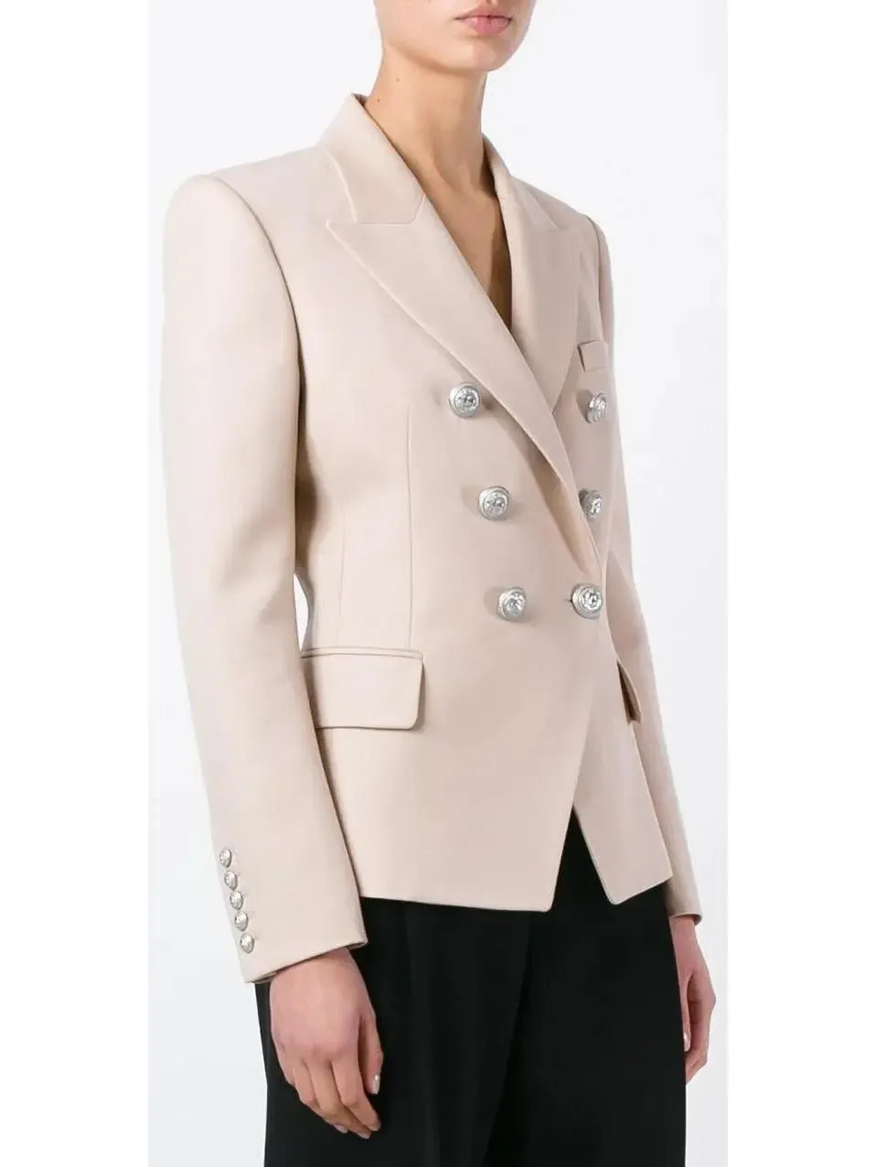 Women’s Double-Breasted Blazer, Pink